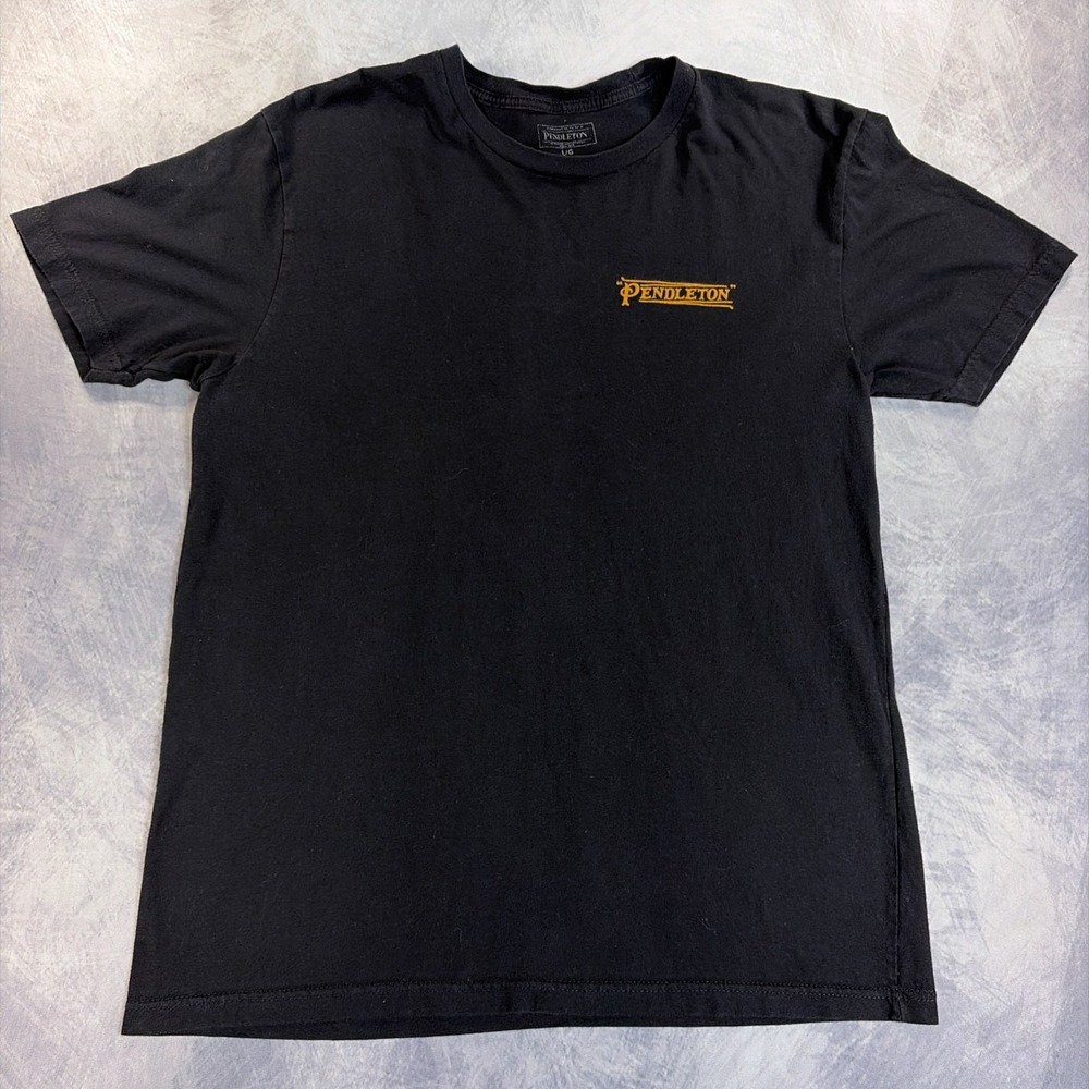 Pendleton Graphic T-Shirt Mens L Black Bear Southwestern Logo Short Sleeve Tee